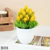 Decorative Flowers Artificial Green Bonsai Potted Small Tree Pot Plants Fake Ornaments For Home Accessories Bedroom Living Room Deco