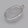 Pendant Necklaces Natural Clear Crystal Bead Oval GEM Jewelry S944