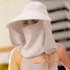 Chapeaux à large bord Chapeau avec rabat pour le cou Couverture intégrale Soleil Protection UV détachable pour le camping en plein air été