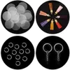 20st Acrylic Transparent Circle Discs Key Chains Round Acrylic Keychain Toms Tassel Pendant Keyring smycken Making1274s