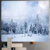 Tapestries Forest Snow Scene Home Art Decoration Tapestry Bohemian Decoration Scene Wall Hanging Bedroom Wall Decoration