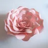 Dekorativa blommor 2023 DIY Craft Large Giant Paper Rose 8pcs Leaves Wedding Flower Backdrop Nursery Wall Decor Video Tutorial