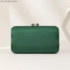 Evening Bags 2023 New Diamond Buckle Evening Bag Green Wedding Party Shoulder Bag Party Dinner Wallet Fashion Clutch Wallet Direct Shipping Z230713