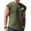 Regatas masculinas masculinas 2023 verão algodão sem mangas pulôver designer de moda alta impressão camiseta top homem fitness estilo esportivo 230713