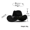 Beralar siyah yün chapeu batı kovboy şapka kadınlar için erkekler caz caz sombrero hombre cap baba cowgirl şapkalar boyutu 56-58cm