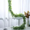 Fleurs décoratives 180 cm eucalyptus vigne plantes artificielles rotin vert feuille lierre tenture murale guirlande pour la maison décorations de fête de mariage