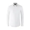 Camicia di perline fatta a mano di lusso per uomo Camicie casual a maniche lunghe slim fit Moda Streetwear Camicetta da palcoscenico per feste sociali