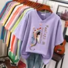 Toppar ebaihui 100% bomull plus storlek t -shirt 5xl kort ärm kvinnors topp 2023 sommarpar lösa överdimensionerade t -skjortor kinesisk stil