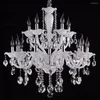 Chandeliers White Chandelier Lighting For Dining Room Modern Crystal Classical Bedroom Hanging Crystals Chain