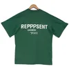 Reprreesent Camisetas masculinas Algodão Owner's Club Reprreesent Camiseta gráfica algodão Marrom Cinza Verde Azul Casual Mangas Curtas Tamanho Grande S-XL 16 YZ5K