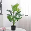 Decorative Flowers Artificial Plants Palm Tree Green Fake Plant Leaf Wedding Party Home Garden Decors Accessories Plastic Bonsai Wall Potted