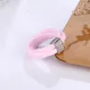 Wedding Rings Romantic Pink Ceramic Ring 3 Round Circle With Bling Crystal Smooth Healthy Material For Women Girl Lovely Party Gift 230712