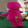 2018 Remise usine Profession Barney Dinosaure Costumes De Mascotte Halloween Dessin Animé Taille Adulte Fantaisie Dress235F