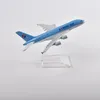 Aeronave Modle JASON TUTU 16cm Korean Air Airbus 380 Modelo de Avião Diecast Metal 1400 Scale Planes Drop 230712