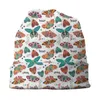 Bérets Bonnet Hiver Chapeau de tricot chaud Hommes Femmes Butterfly Patché