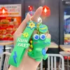 Fashion blogger designer bijoux Cartoon Staring Little Dinosaur Keychain Creative Toy téléphone mobile Keychains Lanyards KeyRings gros YS60