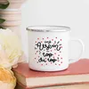 Mokken Matras Super Print Mokken Creatieve Koffie Kopjes Drankjes Water Melk Cup Emaille Mok School Thuis Handvat Drinkware Geschenken R230712