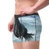 Underpants Boxershorts Men Comforable Panties Set Black Horse Running On Beach Underwear Man Boxer