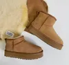 Tasman kapcie kasztanowe futra slajdy owczystka tysek tazz mułów kobiet mężczyzn ultra mini platforma but buty zamszowy górny komfort jesień zimowy but