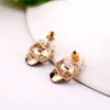 Rose Skull Stud Earring Women Flower Crystal Skeleton Earrings Halloween Jewelry for Gift Party