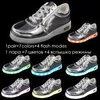 Dress EUR 30-44 Children's Glowing Fashion USB Rechargeable Lighted Up LED Shoes Kids Luminous Sneakers for Boys Girls 230712 GAI