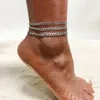 Anklets Beach Women Chain Anklet Stainless Steel Rope Twist Link Ankle Summer Foot Bracelet Wholesale Jewelry 230607