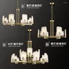 Lampy wiszące marmurowy żyrandol miedź luksusowy projektant Hiszpania importowany yunshi salon salon światło w sypialni