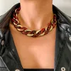 Strands Hiphop Ccb Tjock Kedja Kort Choker Halsband för kvinnor 2023 Trendig Skarvning Chunky on Neck Mode Smycken Krage 230613