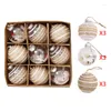 Party Decoratie 9 -stcs/doos kerstballen ornament Xmas Tree hangende hangers decoraties voor huis 2023 Navidad jaar 2024 Gift Noel