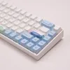 Keyboards 129 Keys Ocean Whale Theme Cherry Profile PBT Keycaps For Mechanical keyboard DYE Sublimation Blue White Gaming keycap custom 230712