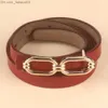 Bälten Kvinnor True Belt New Fashion Classic Red Denim Belt Women's Business Leather Casual Belt Popular Belt Luxury Z230713