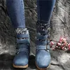 Women boots Leather New Socofy Female Retro Printed Metal Buckle Soft Leather Zipper Ankle Boots Shoes Women Botines Mujer 6981 L230704