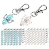 Jewelry Pouches 100 Pieces Angel Favor Keychains Pearl Baptism Keychain Guest Return Favors Key Chains For Girl