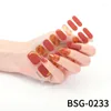 Autocollants pour ongles 2023 arrivée pleine beauté pour ongles concepteur auto-adhésif 3D bronzant pothérapie filles semi-durcies