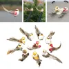 Garden Decorations 12x Feathered Bird Decorative Statues Zoo Birds Figure Model Fake Foam For Fence Outdoor Porch Yard Ornaments