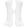 Vrouwen Sokken 5pairs Japanse Mannen Zomer Fiber Twee Vinger Zwarte Kimono Flip Flop Sandaal Split Ninjia Witte Tabi teen Sok