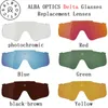 Outdoor-Brillen ALBA OPTICS Delta Stratos P ochrome Gläser ersetzt polarisiert für Fahrradsonnenbrillen Blau Rot Farbe 230713