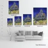 Kościół w Auvers ręcznie robiony Vincent van Gogh malarstwo Impresjonista Canvas Art for Enterway Decor