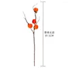 Fiori decorativi 81 cm Rami di albero di cachi artificiali Piante da frutto finte Po Puntelli Home Wedding Garden Decortion Vaso Decor