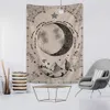 Tapissries Moon Tarot Tapestry Wall Hanging Witchcraft Hippie Tapiz Mandala Art Bakgrund Tyg Heminredning