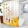 Thanksgiving Shower Curtains Fall Pumpkin Truck Shower Curtain Set Autumn Farmhouse Bathroom Curtain Decorations