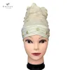 Vêtements ethniques 12 pièces flux principal mode velours femmes musulman Turban couleur coton Bandanas perlé tresse couvre-chef accessoires de cheveux