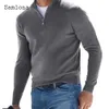 Camisetas Masculinas 2023 Moda Primavera Camisa Pólo com Zíper Plus Size 5XL Manga Longa Masculina Inverno Cashmere Tops Outerwear Lepal Collar Pullovers 230713