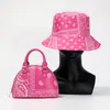 Evening Bags Bandana Bag Fashion Shopping Small Cashew Print Bucket Hat and Purse Set Designer And Handbag For Women 230713