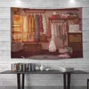 Tapestries Illustration söt katt koreansk stil bakgrundduk bota sovsal sängkläder tapestry sovrum rum bakgrund vägg dekoration r230713