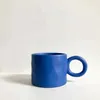 أكواب stylemug غير منتظمة صافية حمراء كبيرة الأقراط القدح كوب سمين كوب السيراميك حليب الحليب شاي كوب القهوة R230712