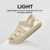 Voor sandalen Utune Romeinse vrouwen mannen koppelen buiten strandschoenen zomerse stoffen kussen ademende niet-slip platform sandaal whi 2d1a