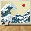 Tapestries Sea sunrise Japanese home art decorative tapestry Hippie Bohemian decorative background wall bed sheet sofa blanket R230713