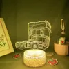 Action Toy Figures Truck Head 3D LED Neon Lava Lamps Färgglada födelsedagspresenter till vänner Kid Child Kawai Bedroom Decor Sell Truck Night Lights 230713