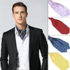 Męski satynowy satynowy bankiet ślubny impreza Ascot Cravat krawat vintage kropka paisley print kwiatowy jacquard self tie351h